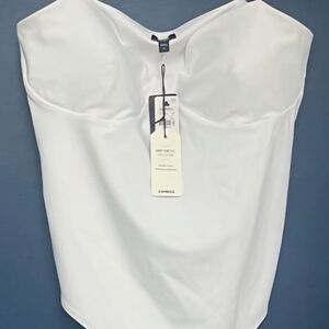 Express Classic White Bustier Top